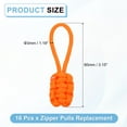 thumbnail image 2 of 16Pcs Zipper Pulls Replacement, 80 x 3mm Polypropylene Rope Zipper Heads, Orange, 2 of 6