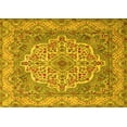 thumbnail image 1 of Ahgly Company Machine Washable Indoor Rectangle Medallion Yellow Traditional Area Rugs, 4' x 6', 1 of 4