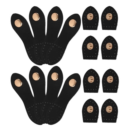WORGEOUS Fasteners Sew On Snap Buckles Black Pu 8 Sets