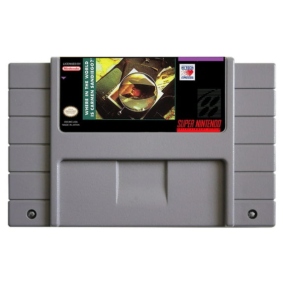 SNES Games Cartridge Where in the World Is Carmen Sandiego