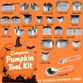 thumbnail image 6 of Ninonly 26Pcs Halloween Pumpkin Carving Kit,with 24 PCS Stainless Steel Pumpkin Carving Stencils&2 Carving Tools, 6 of 7