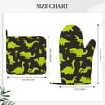 thumbnail image 4 of Disketp Cute Cartoon Dinosaurs Green Silhouette Pattern Oven Mitts And Potholders Bbq Gloves-Oven Mitts And Pot Holders With Recycled Infill Silicone Non-Slip Cooking Gloves, 4 of 9