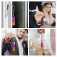 thumbnail image 7 of Goofa Colorful Glitter Printed Rectangular Metal Keychain Bag Charm Floral Charm for Purse Keys Metal Keyring Gift for Women Accessories, 7 of 7