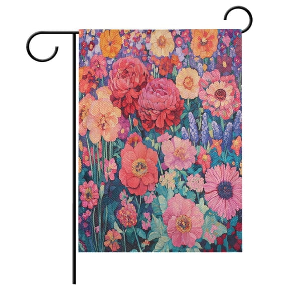 Ryvnso Spring Flowers Pattern Garden Flag 12x18 Inch Double Sided Seasonal Yard Decoration