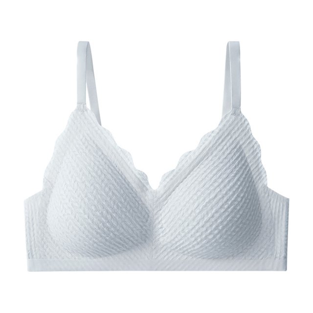 Bubble Wheat Ear Lace Bra Seamless Small Chest Gathering Side Collection Side Breasts To Sagging No Ring Soft And Skin Friendly Comfortable Feeling