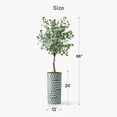 thumbnail image 5 of Artificial Tree in Geometric Pattern Planter, Fake Eucalyptus Silk Tree for Indoor and Outdoor Home Decoration - 66" Overall Tall (Plant Pot Plus Tree), 5 of 5