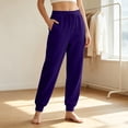 thumbnail image 7 of Women's Tapered Joggers with Pockets High Waist Elastic Drawstring Sweatpants, Ribbed Ankle Cuffs Casual Pants,3XL, 7 of 7