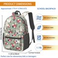 thumbnail image 3 of Maltese and Floral Green Pattern 17" School Backpacks for Teens,Waterproof Oxford Fabric,S-Shape Padded Straps for School,Travel,Hiking,Camping, 3 of 6