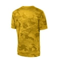 thumbnail image 6 of Sport Tek Adult Male Men CamoHex Short Sleeves T-Shirt Gold X-Small, 6 of 6