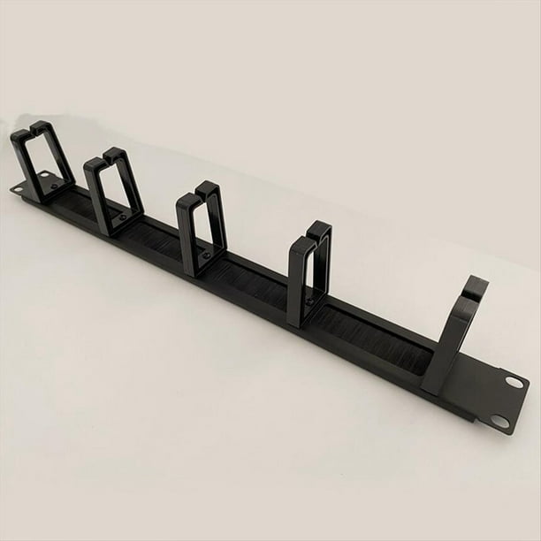 Gabinetes en Rack 1U de 19 Pulgadas Organizador de Red para GestióN de Cables Panel de Cepillo de Red de Administrador de Cables Desmontable de Cinco Anillos