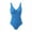 Blue, variant on Clearance Swimsuits One Piece Women's Sleeveless V neck Swimsuit Ribbed Knitted Swimsuit Solid Color Bathing Suits