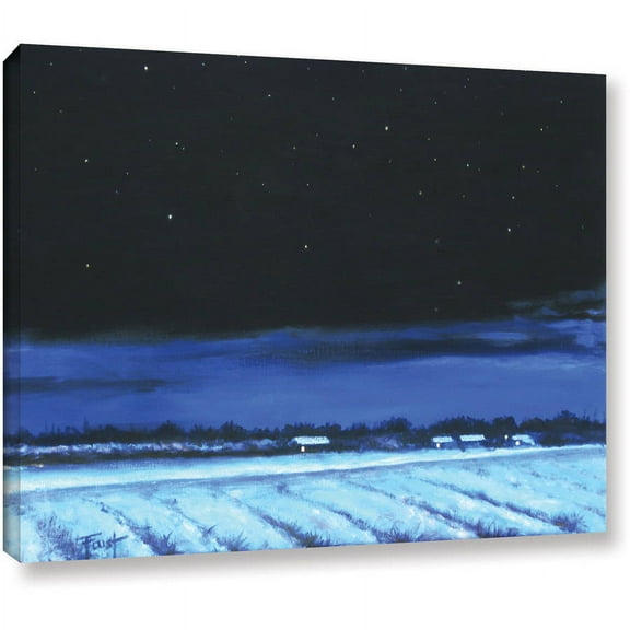 ArtWall Gene Foust "Snowy Nights" Gallery-Wrapped Canvas Art