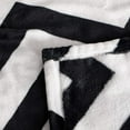 thumbnail image 5 of Flannel Throw Blanket, Super Soft with Black and White Chevron Pattern, 51 x 68 Inches, 5 of 7