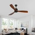 thumbnail image 6 of Tower Fan 52" Wood Ceiling Fan NO light, 3 Reversible Blades, with 6 Speeds Reversible DC Motor,Low Profile Ceiling Fan with no light for Living Room Kitchen Bedroom,Box Fan, 6 of 7