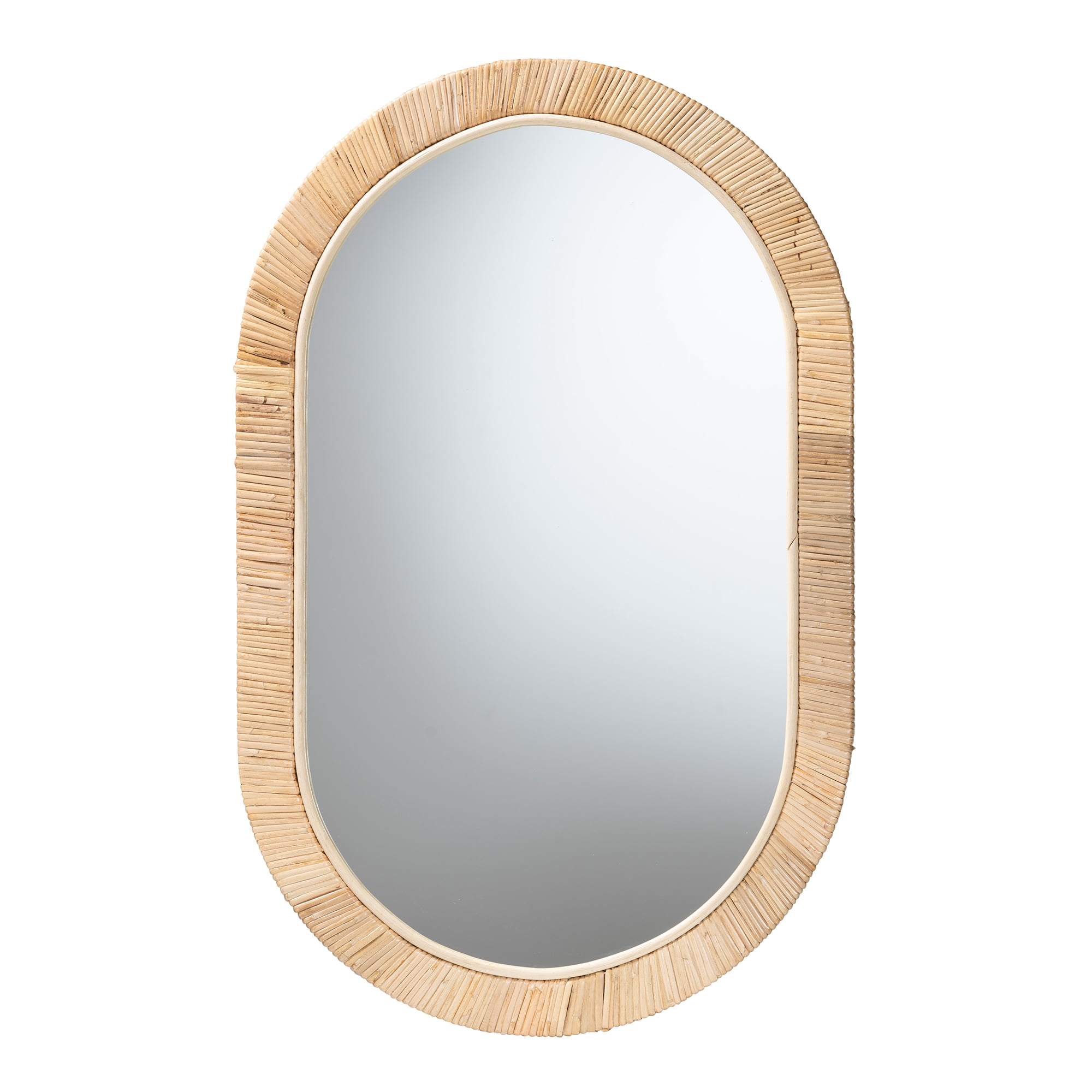 bali & pari Bella Seagrass BOHO Mirror, Natural Brown