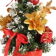 Mini Christmas Tree for Tabletop, Small Christmas Tree, 7.8 Inches Table Top Christmas Trees, Tabletop Christmas Tree, Pre-Lit Artificial, Xmas Decoration for Office, Bedroom, Restaurant