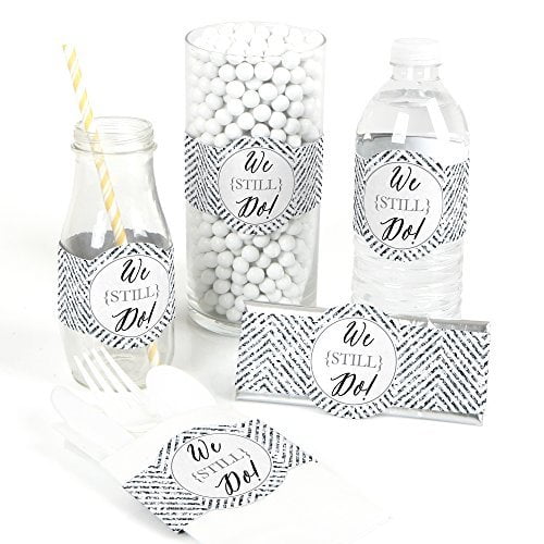 We Still Do - Wedding Anniversary - DIY Party Wrapper Favors - Set of 15