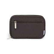 U Brands Single Zip Canvas Tech Pouch, 7.8 x 5 in, Electronic Organizer Travel Case, Slate Gray, Soft Shell
