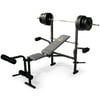 Weider 135 Weight Bench with 100 lb. Vinyl Weight Set