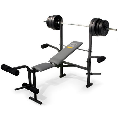 Weider 135 Weight Bench with 100 lb. Vinyl Weight Set