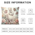 thumbnail image 5 of COMIO Easter Pillow Covers Watercolor Easter Floral Bunny Rabbit Spring Flowers Butterfly Easter Decorative Throw Pillow Cover Spring Easter Cushion Case Decorations for Sofa Couch, 5 of 5