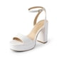 thumbnail image 1 of Sandalia DREAM PAIRS SDHS2423W Blanca con Plataforma y Tacón Grueso, 1 of 6