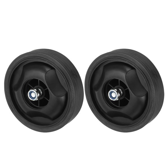 Unique Bargains 4.5" Universal Air Compressor Wheel with 0.5" Hole for Easy Mobility, Black 2 Pack