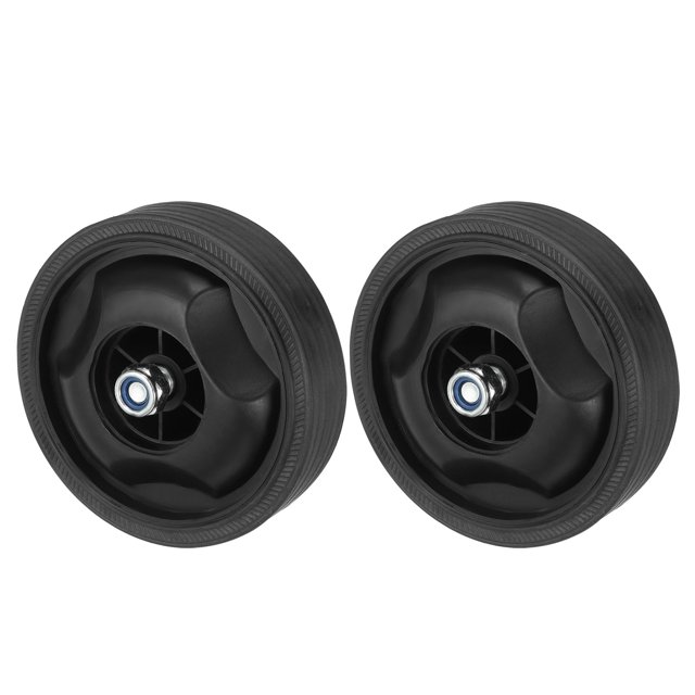 Unique Bargains 4.5" Universal Air Compressor Wheel with 0.5" Hole for Easy Mobility, Black 2 Pack