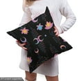 thumbnail image 4 of Ambesonne Lotus Fabric by the Yard Upholstery, Abstract Flowers and Crescent, 5 Yards, Charcoal Grey Multicolor, 4 of 4