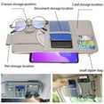 Car Sun Visor Organizer PU Leather Vehicle torage Bag Holder Pouch