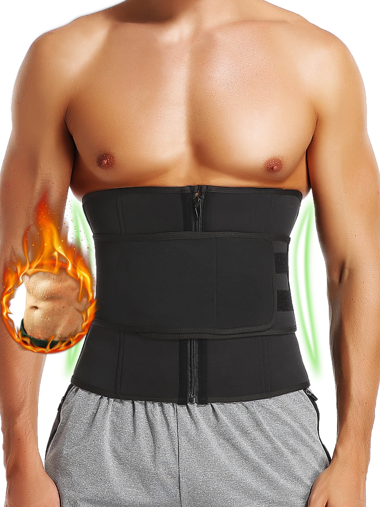 Men Abdomen Fat Burner Tummy Control Body Shaper Waist Trainer Sauna Sweat Belt