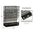 thumbnail image 4 of Mind Reader 4-Tier Vertical File Storage, Desktop Organizer, Wall Mount, Office, Metal Mesh, Black, 4 of 7