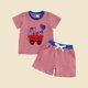 thumbnail image 3 of Niña Bebé Ropa de Verano Camión Patriótico Aplicado Niño Pequeño Outfit de 2 Piezas Blusas de Cuello Redondo de Manga Corta Pantalones Cortos Conjunto de Dos Piezas, 3 of 7