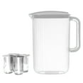 thumbnail image 2 of Fiudx Large Capacity Cold Water Bottle Mug Set Plastic Fridge Water Bottle Summer Drinking Utensils Set, 2 of 6