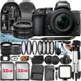 thumbnail image 1 of Nikon Z50 Mirrorless Camera with NIKKOR Z DX 16-50mm VR Lens + 2 Pack 32GB Card + Case + Tripod + ZeeTech Accessory Bundle, 1 of 5