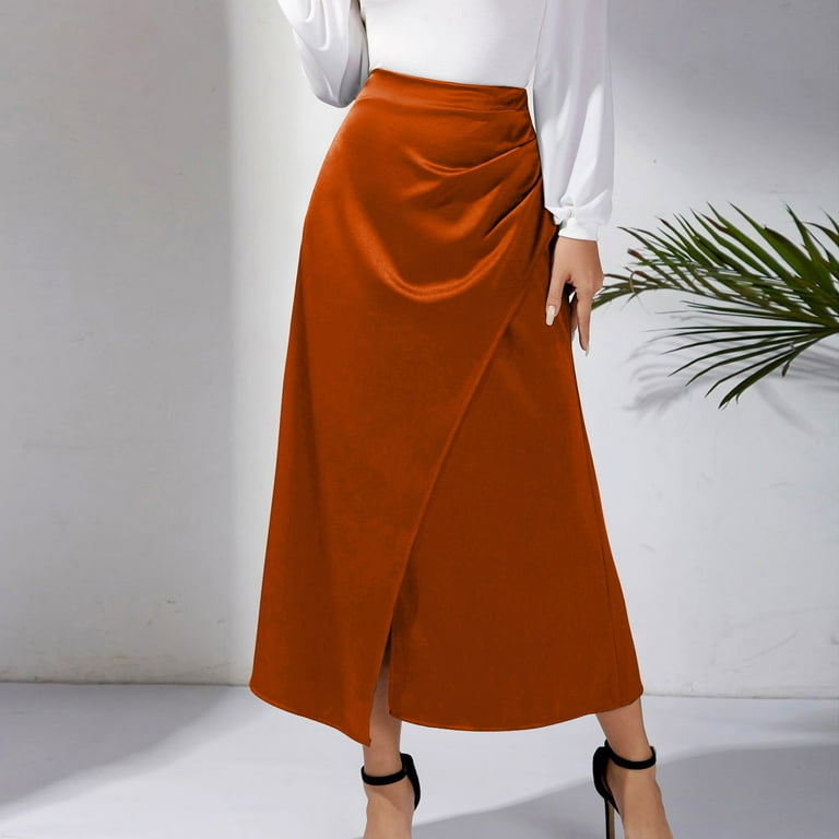 Orange skirt dressy hotsell