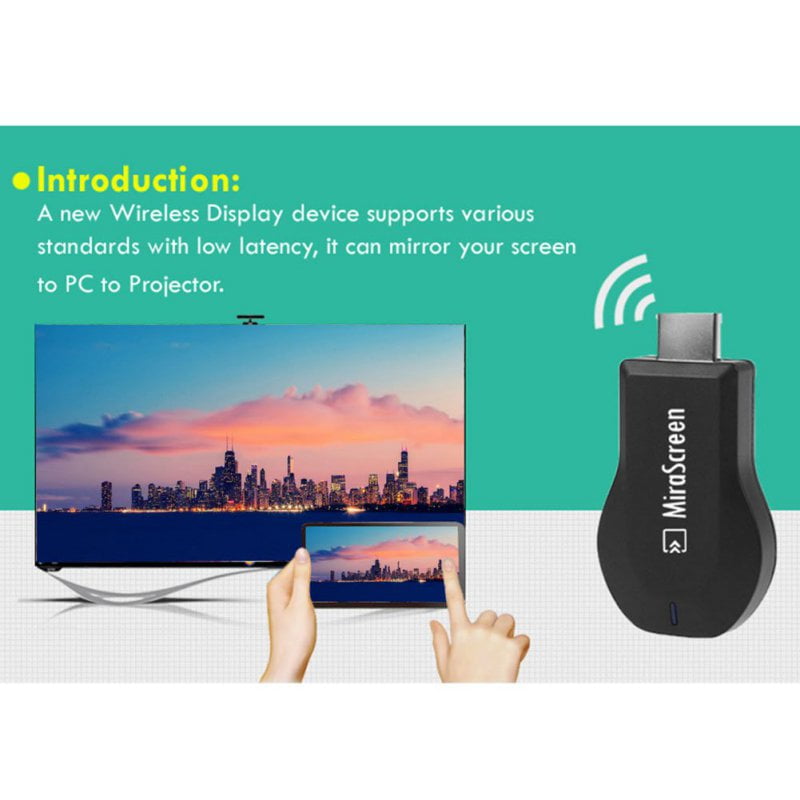 Monitor proyector Smart TV,Display dongle WiFi HDMI 1080P Receptor de Pantalla inalámbrico PC Compatible con Miracast Airplay DLNA Compatible Chrome Android TV teléfono móvil iOS 