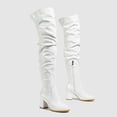 thumbnail image 5 of Ketyyh-chn99 Fall Boots for Women 2024 Long Boots Winter Shoes Women's Over The Knee High Boots Comfortable Thigh High Daily Low Flat Heel Boots White,9, 5 of 5