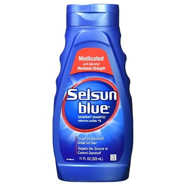 Selsun Blue Medicated Maximum Strength Dandruff Shampoo, 11 Ounce (Pack of 2)