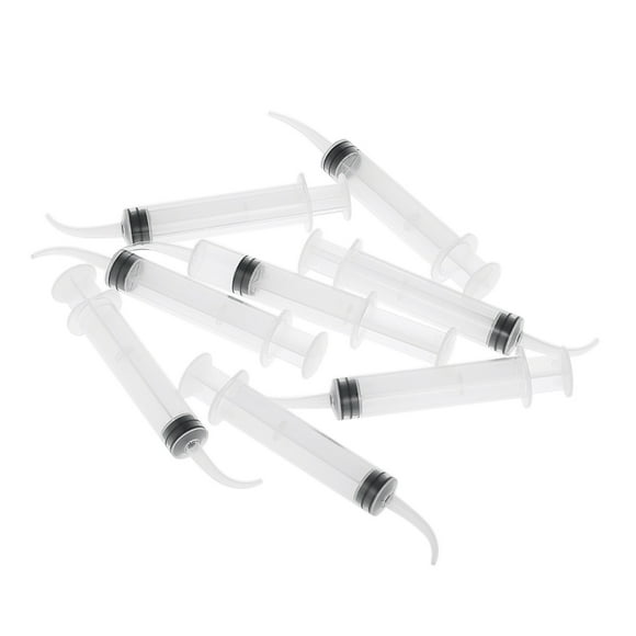 8 Pcs Disposable Dental Irrigation Syringe With Curved Tip Tooth Whitening Oral Health Care Dental Instrument