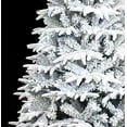 7 Foot Forest Spruce Flocked Slim Artificial Christmas Tree (7ft Unlit