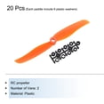 thumbnail image 3 of Uxcell 20Pcs 6035 RC Propellers Blade Prop 2 Vane 15.2cm Dia Plastic for RC Quadcopter, Orange with 9 Plastic Washers, 3 of 6