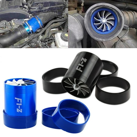- Elfeland Supercharger Air Intake Dual Fan Turbonator Fuel Saver For Turbo Turbine Supercharger,Black color