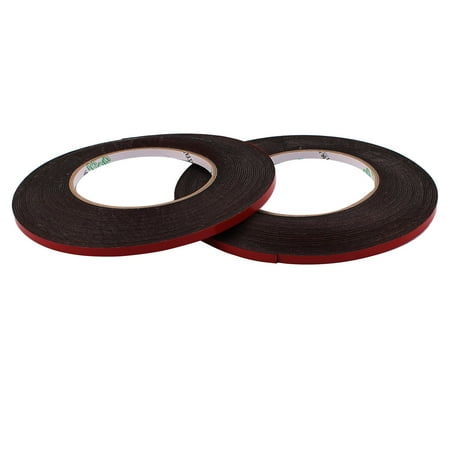 2 Pcs 5MM Width 10M Length 1MM Thick Dual Sided Sealing Shockproof Sponge Tape