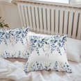 thumbnail image 6 of Teal Blue Eucalyptus Leaves Throw Pillow Covers 26x26 Inch Set of 2, Farmhouse Botanical Watercolor Waterproof Outdoor Pillow Covers, Decorative Cushion Pillowcases for Couch, Sofa, Bed, Patio, 6 of 9