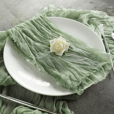 

Efavormart 5 Pack | 24 x19 Gauze Cheesecloth Napkins Cotton Dinner Napkins - Dusty Sage