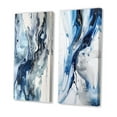 thumbnail image 3 of Designart "Blue And Grey Ethereal Elixir IX" Abstract Wall Art Set Of 2 - Blue Abstract Canvas Set For Living Room Decor, 3 of 7