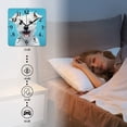 thumbnail image 4 of Square Wall Clock,White Puppy On Blue BackgSquare With Happy Face,Silent Non-Ticking Wall Clock Decor for Home Office Kitchen Living Room Bedroom(14inch), 4 of 4