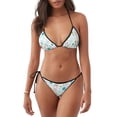 thumbnail image 1 of Disketp Gold Stars Blue Dots Pattern para Bañador de Dos Piezas para Mujer, Bikini Sexy Halter String, Conjunto de Bikini en Triángulo, 1 of 6