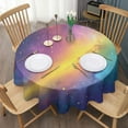 thumbnail image 3 of Colorful Galaxy Pattern Round Tablecloth 60"x60",Wrinkle Wipeable Table Cloth for Kitchen Dining Room Picnic Patio Party, 3 of 6